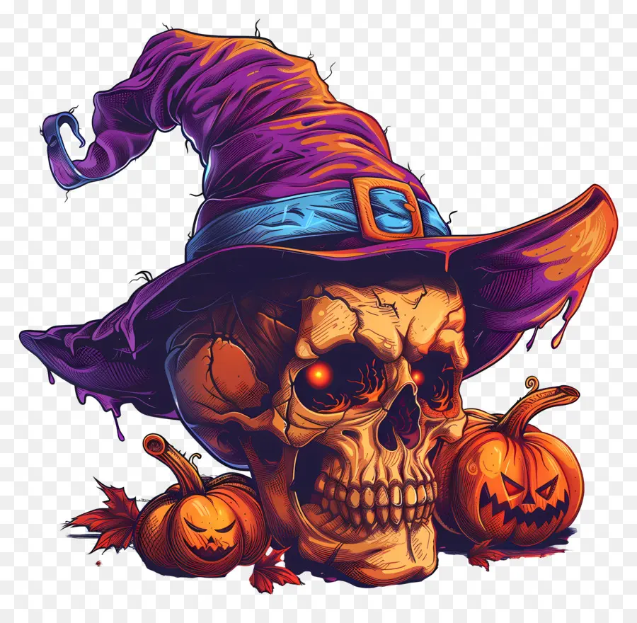 Tengkorak Halloween，Halloween PNG