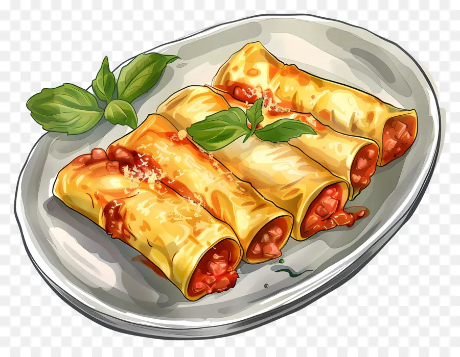 Cannelloni，Lasagna Gulung PNG