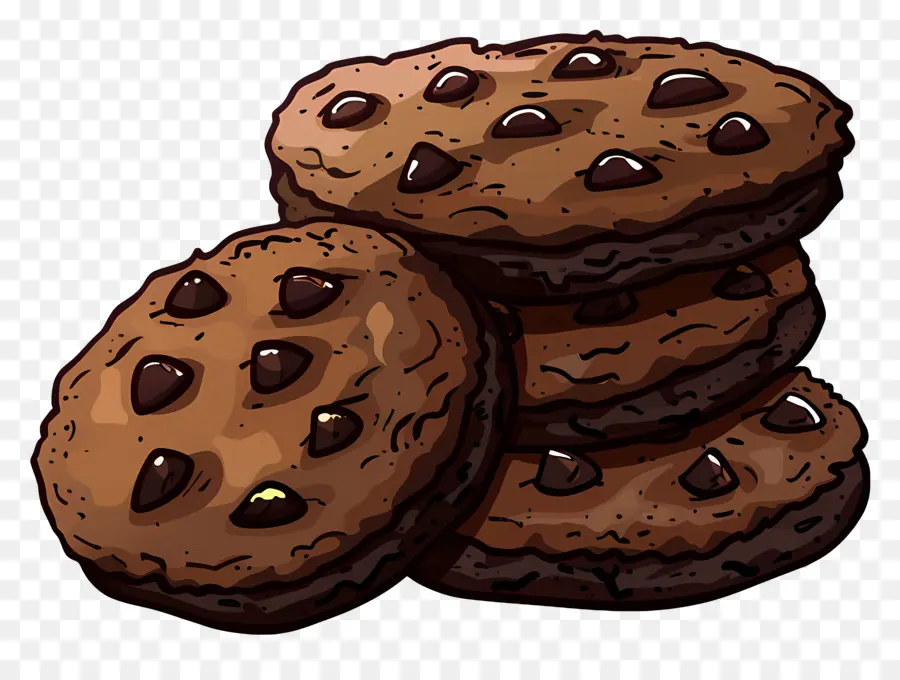 Cookies Coklat，Chocolate Chip Cookie PNG