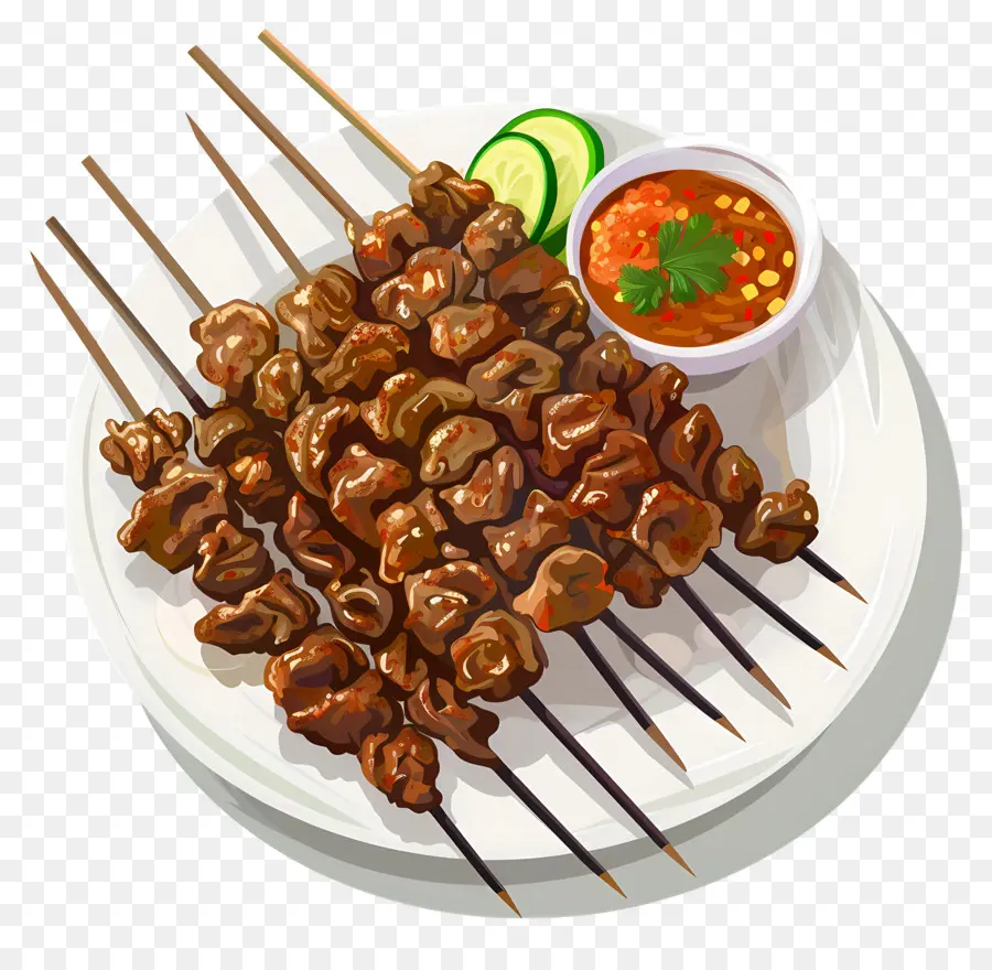 Sate，Tusuk Sate Ayam Panggang PNG