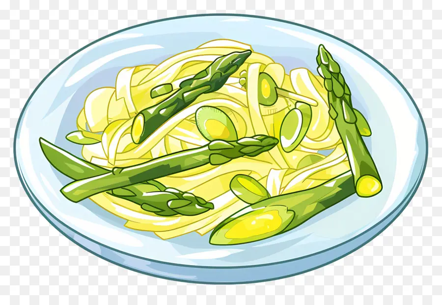 Pasta Asparagus，Spaghetti PNG