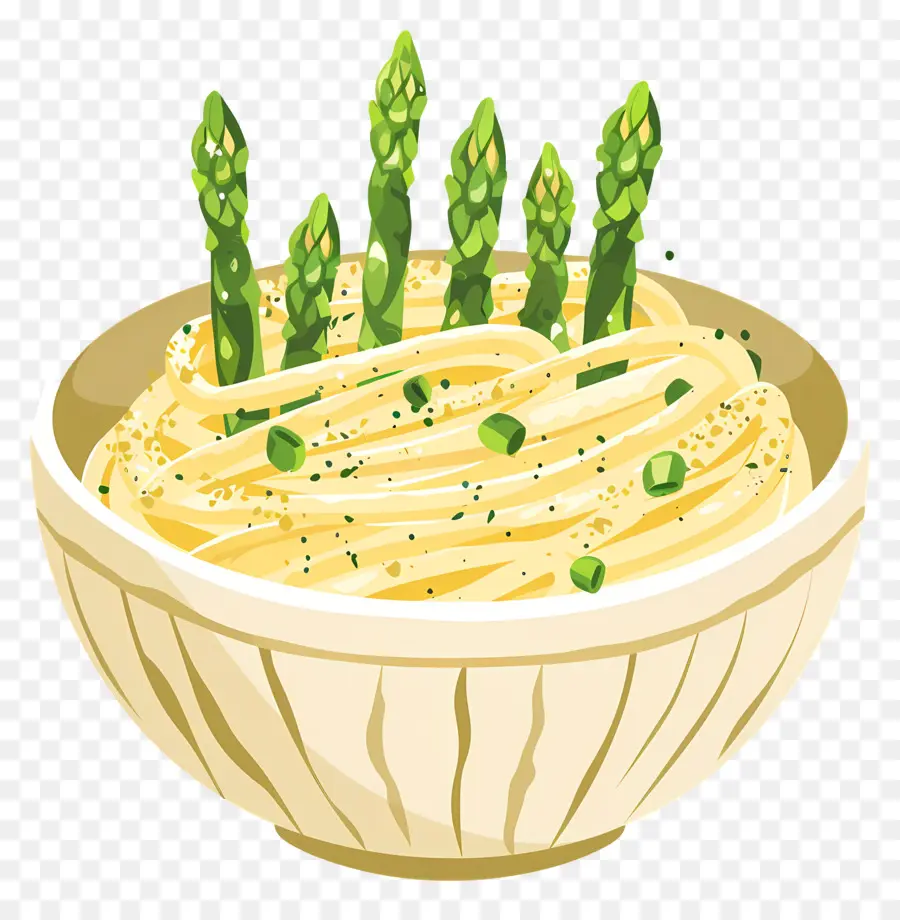 Pasta Asparagus，Spaghetti PNG