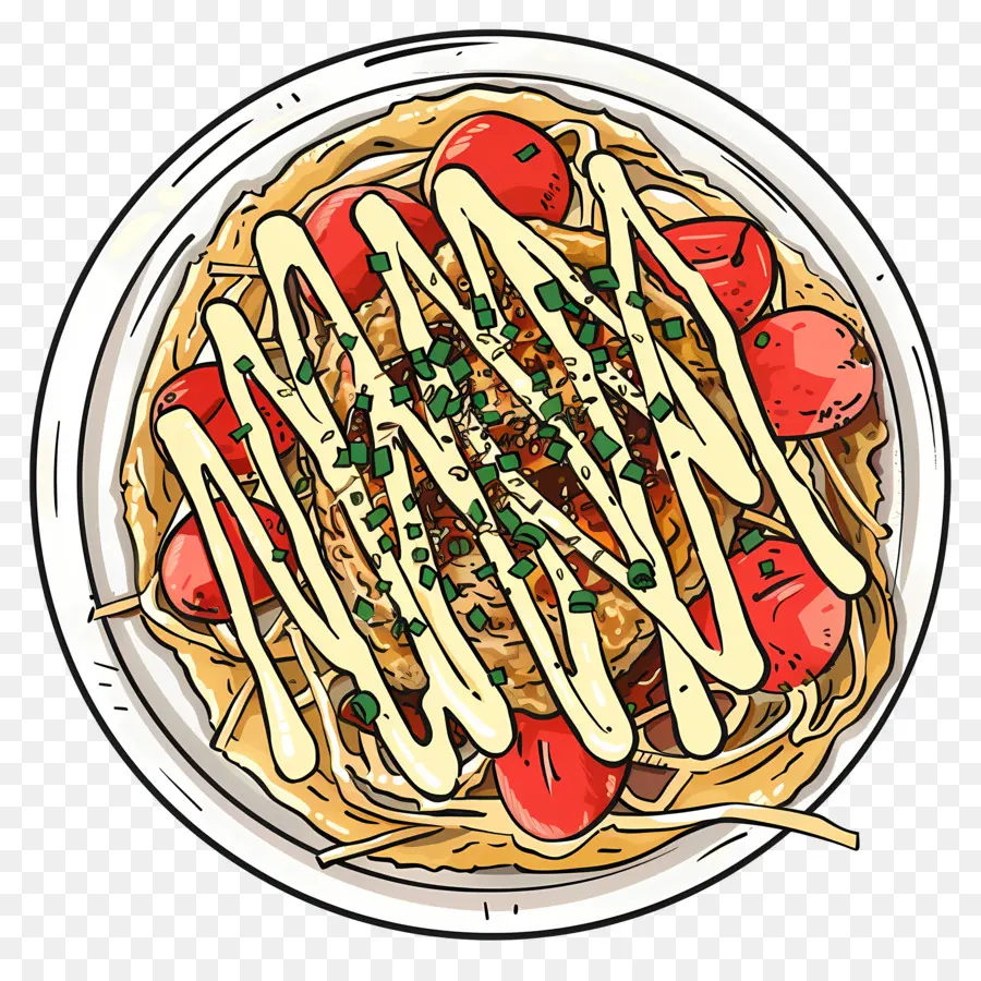 Okonomiyaki，Spaghetti PNG