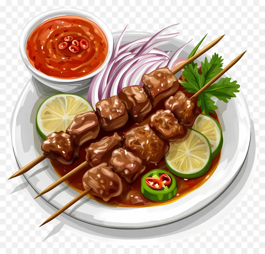 Sate，Tusuk Sate Daging PNG