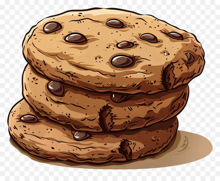 Cookies Coklat，Chocolate Chip Cookie PNG