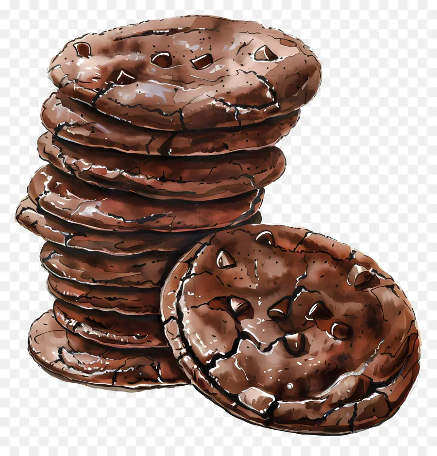 Cookies Coklat，Chocolate Chip Cookie PNG