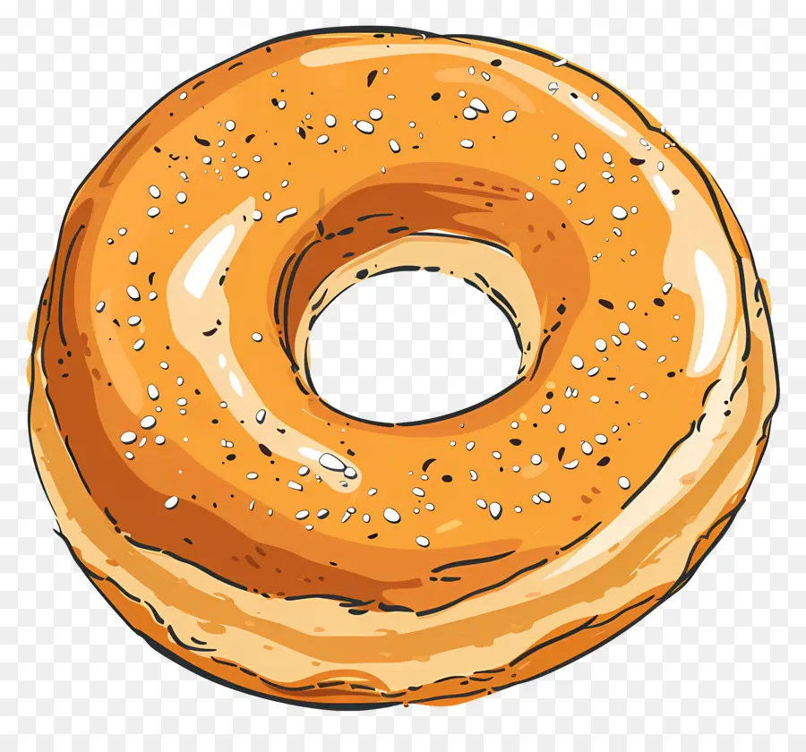 Bagel，Bagel Kartun PNG