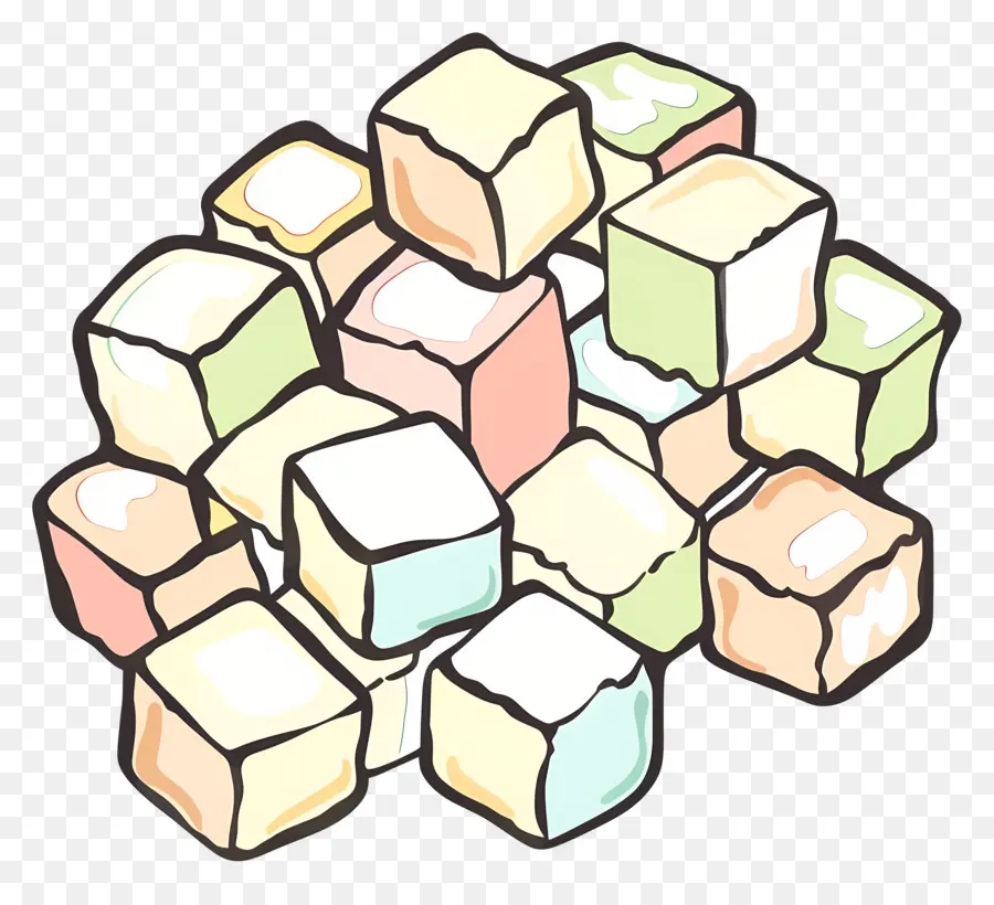 Tofu Cubes，Permen PNG