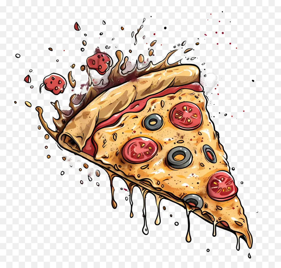 Pizza Slice，Saus Tomat PNG