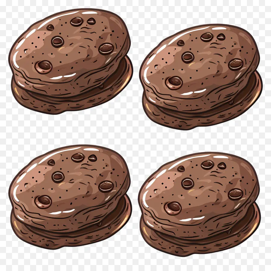 Cookies Coklat，Chocolate Chip Cookie PNG