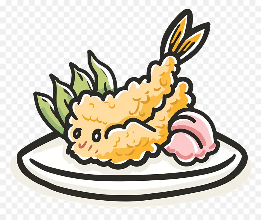 Tempura，Udang Tempura PNG