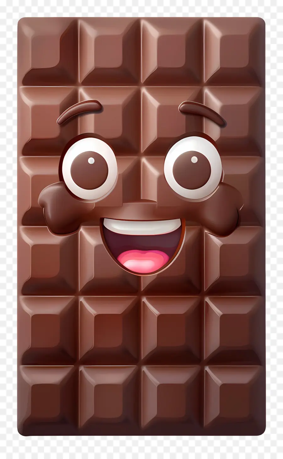 Cokelat Bar Emoji，Bar Cokelat Tersenyum PNG