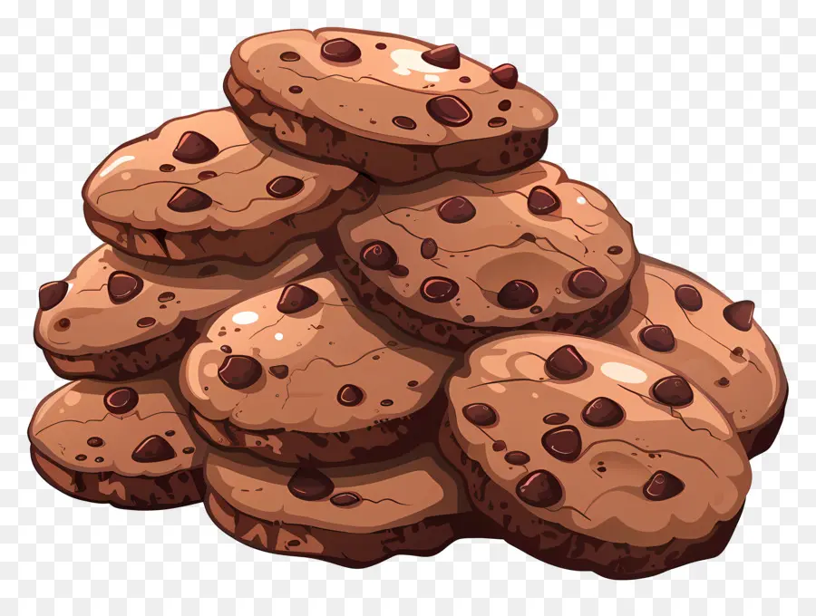 Cookies Coklat，Chocolate Chip Cookie PNG