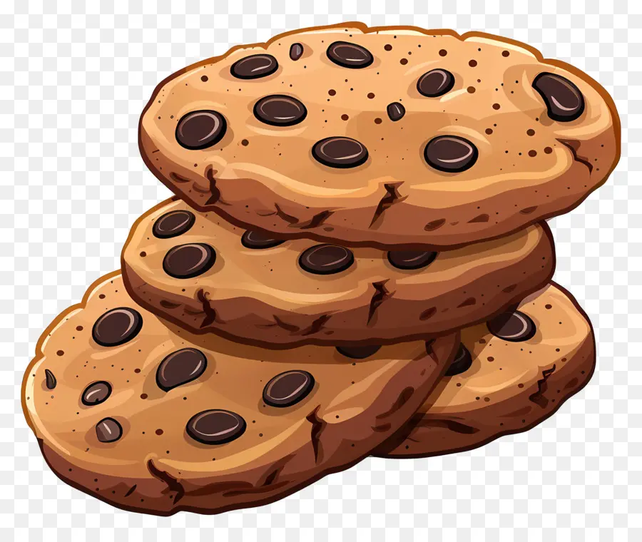 Cookies Coklat，Chocolate Chip Cookie PNG