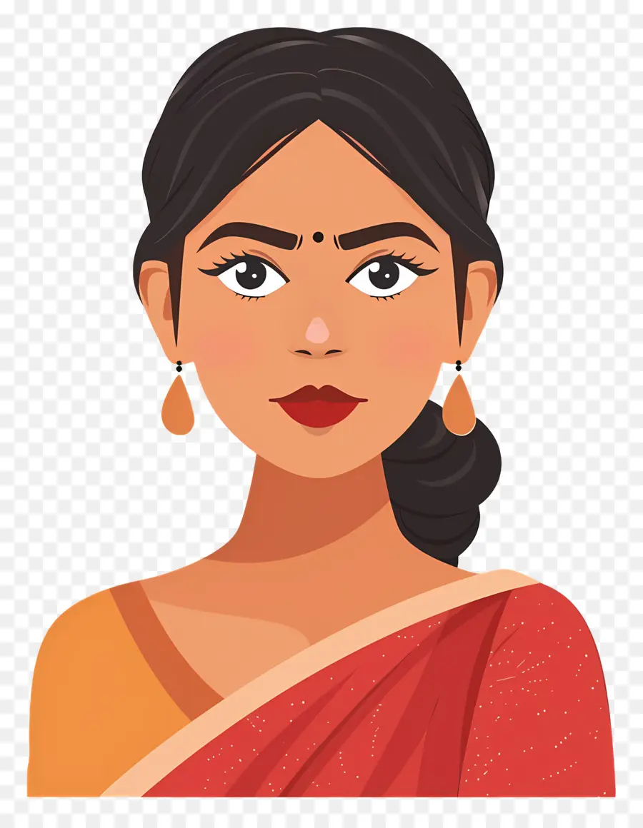 Wanita Marathi India，Sari India PNG