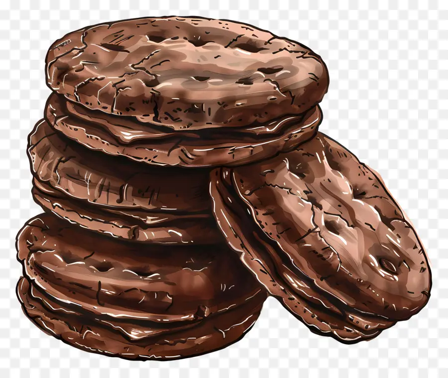 Cookies Coklat，Chocolate Chip Cookie PNG