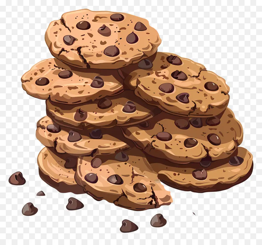 Cookies Coklat，Chocolate Chip Cookie PNG