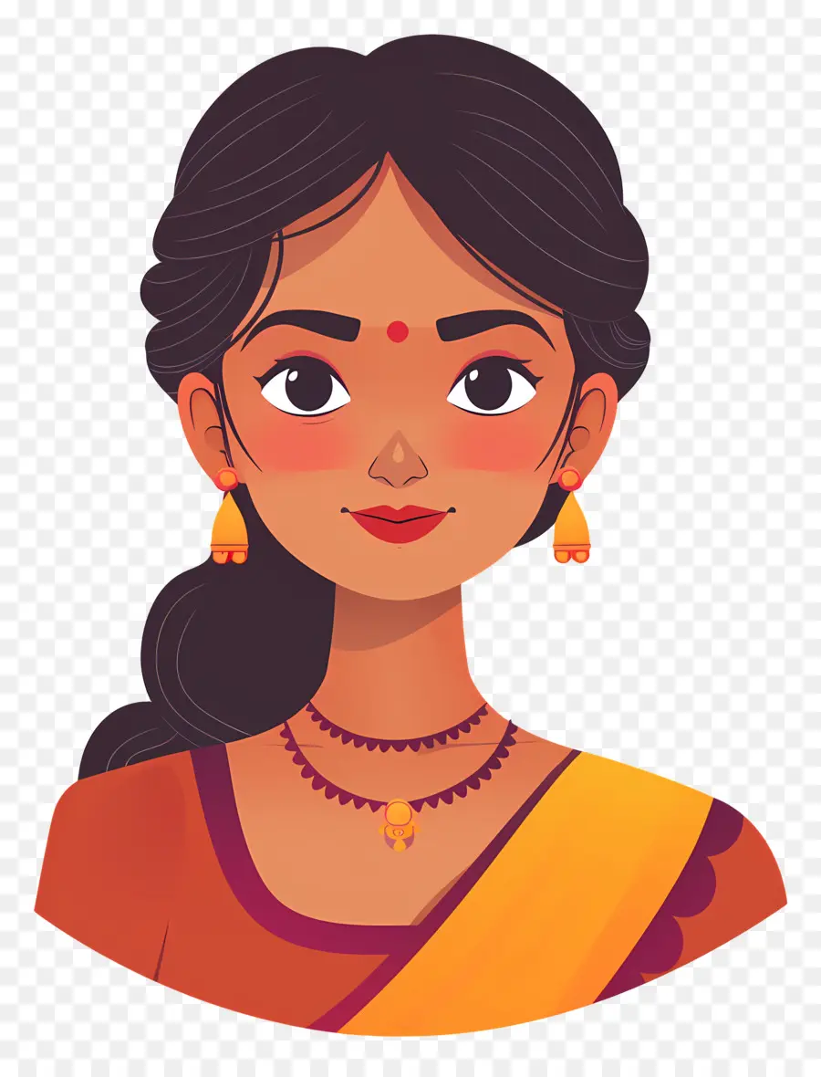 Wanita Marathi India，Pakaian Tradisional India PNG