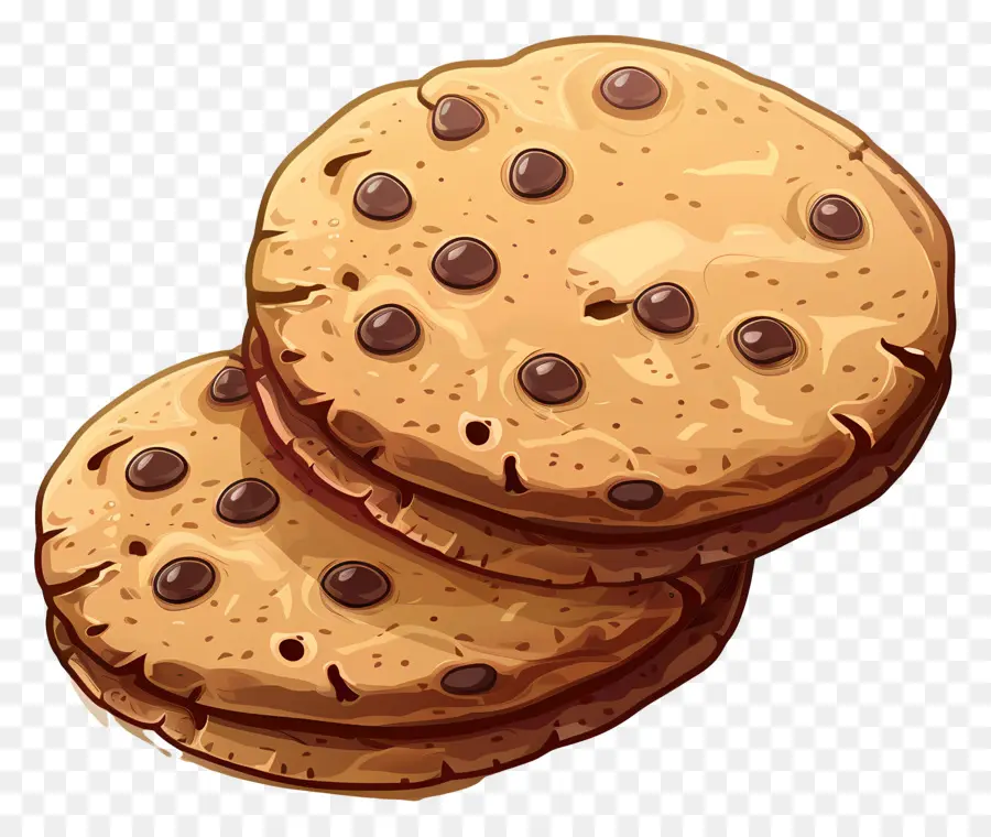 Cookies Coklat，Chocolate Chip Cookie PNG