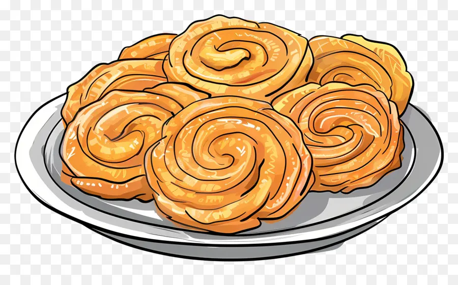 Jalebi，Gulungan Kayu Manis PNG