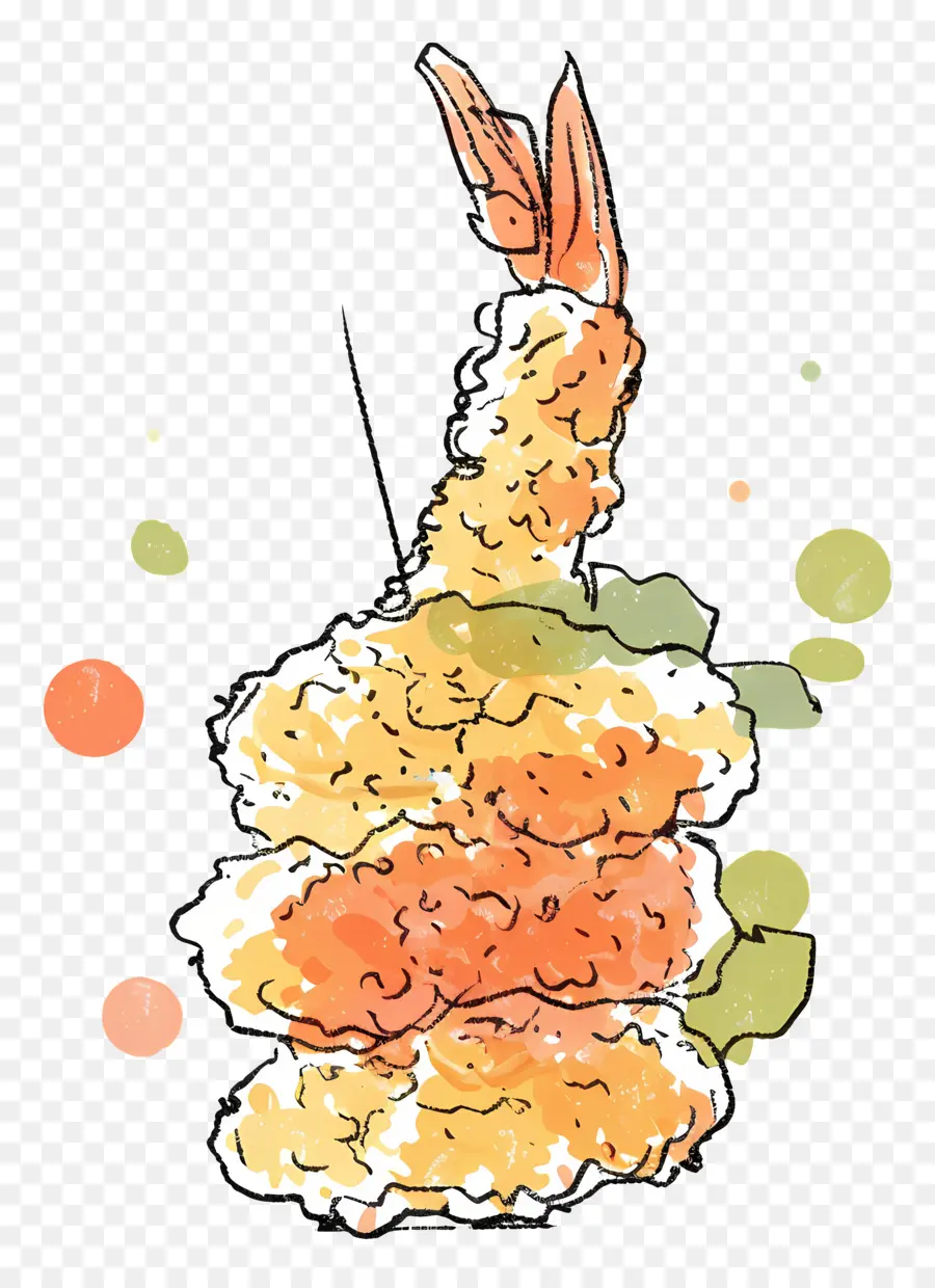 Tempura，Tumpukan Udang PNG