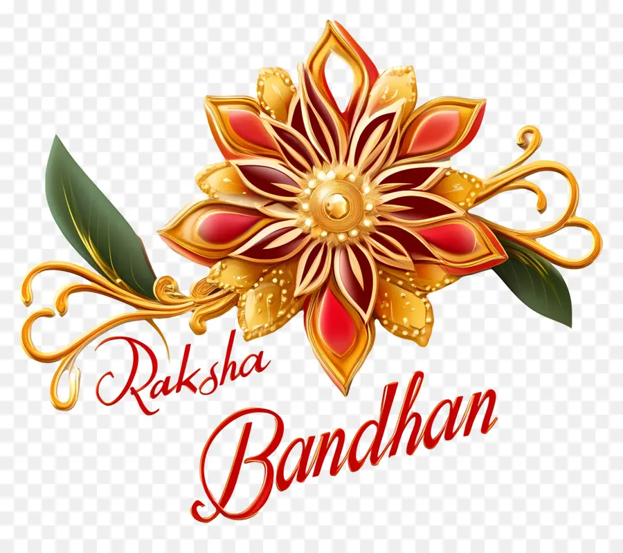 Raksha Bandhan，Bunga Emas PNG