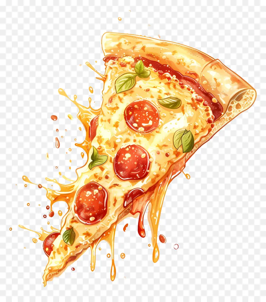 Pizza Terbang，Kartun Pizza PNG