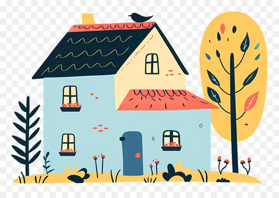 Rumah Doodle Yang Lucu，Rumah PNG