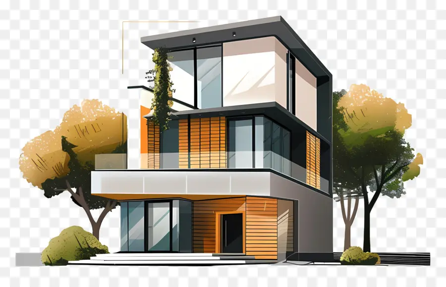 Rumah Modern，Arsitektur Modern PNG