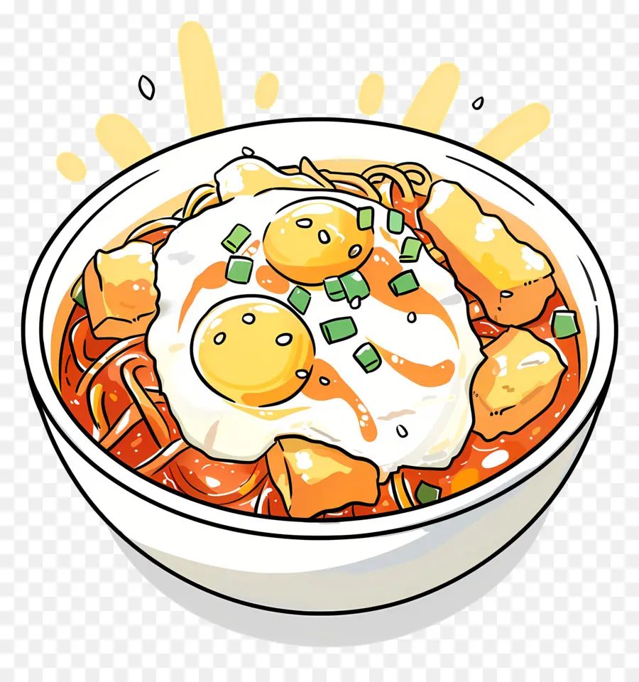 Tteokbokki Cheesy，Mie PNG