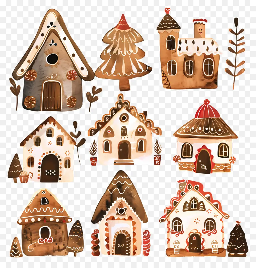 Gingerbread House，Lukisan Cat Air PNG