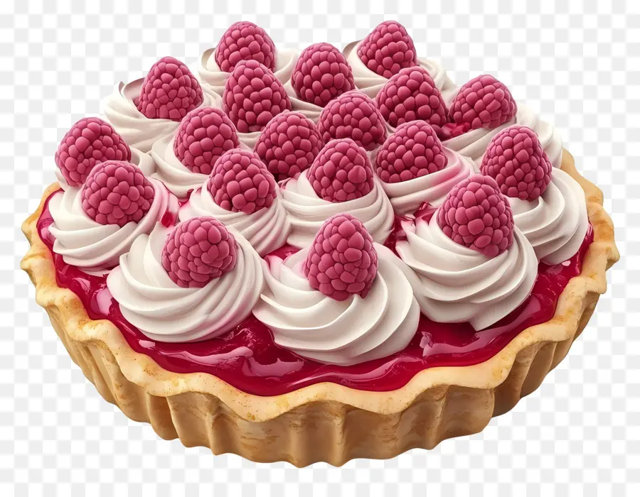 Pai Krim Raspberry，Kue Raspberry PNG