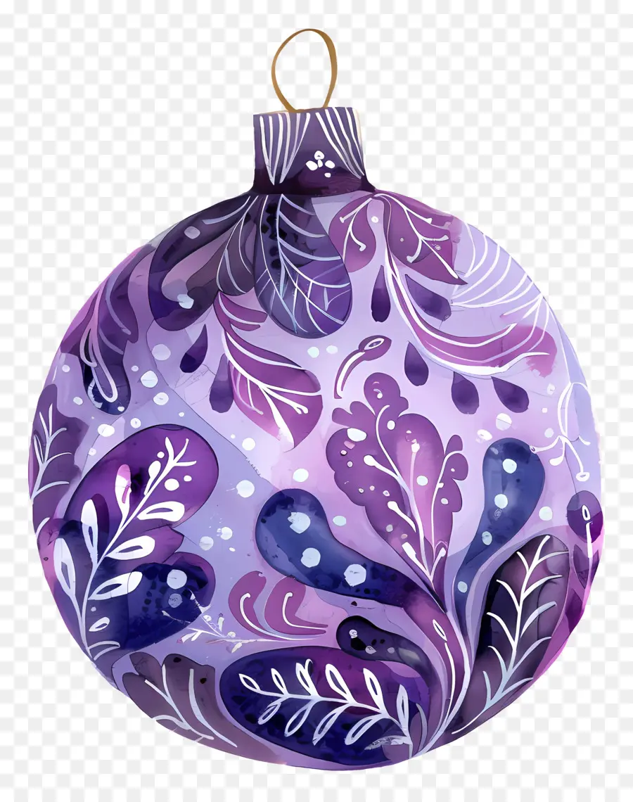 Ornamen Natal，Lukisan Cat Air PNG