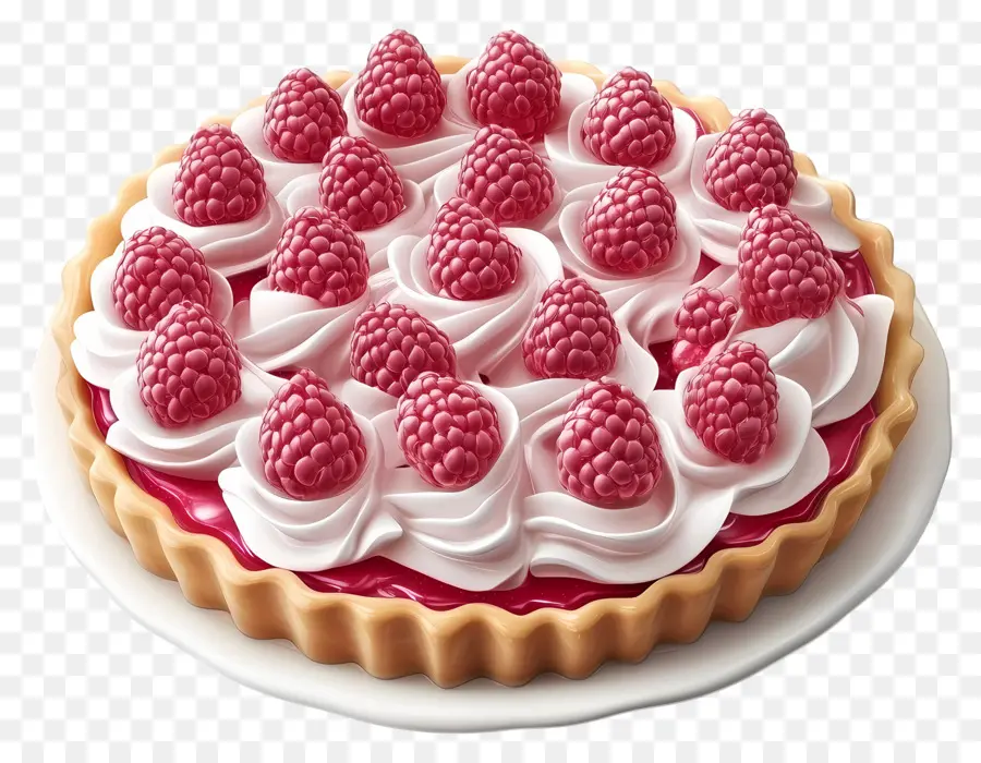 Pai Krim Raspberry，Kue Pink PNG