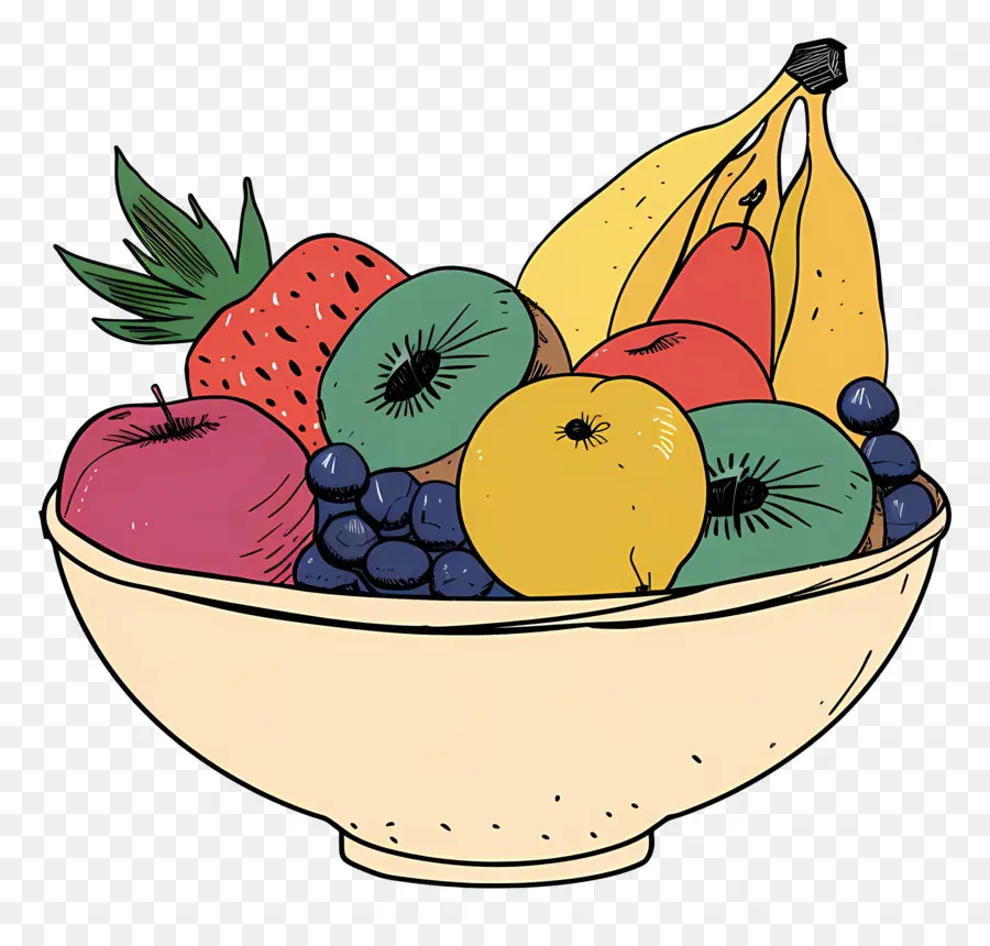 Buah Mangkuk，Handdrawn PNG