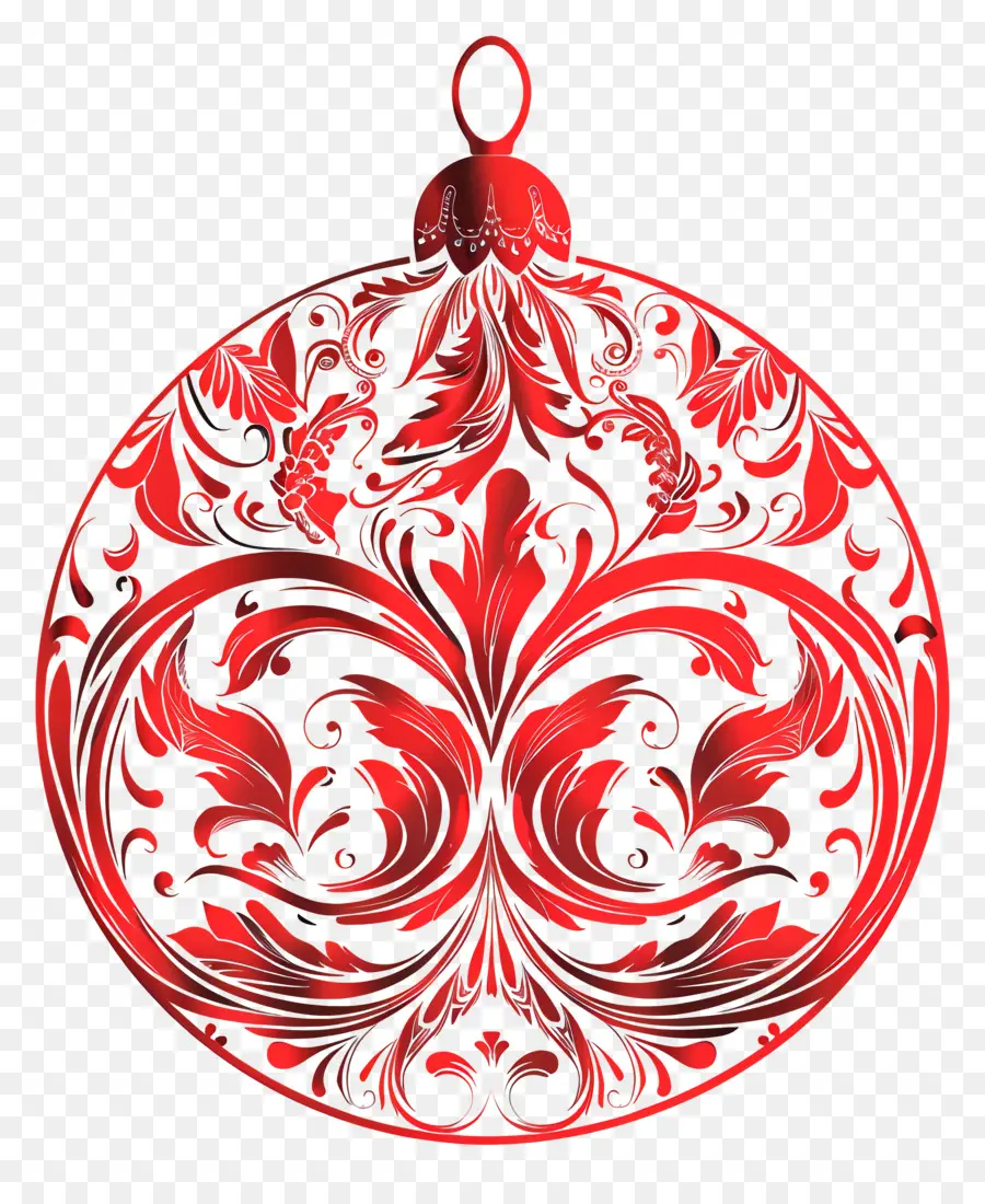 Ornamen Natal，Merah Dekorasi PNG