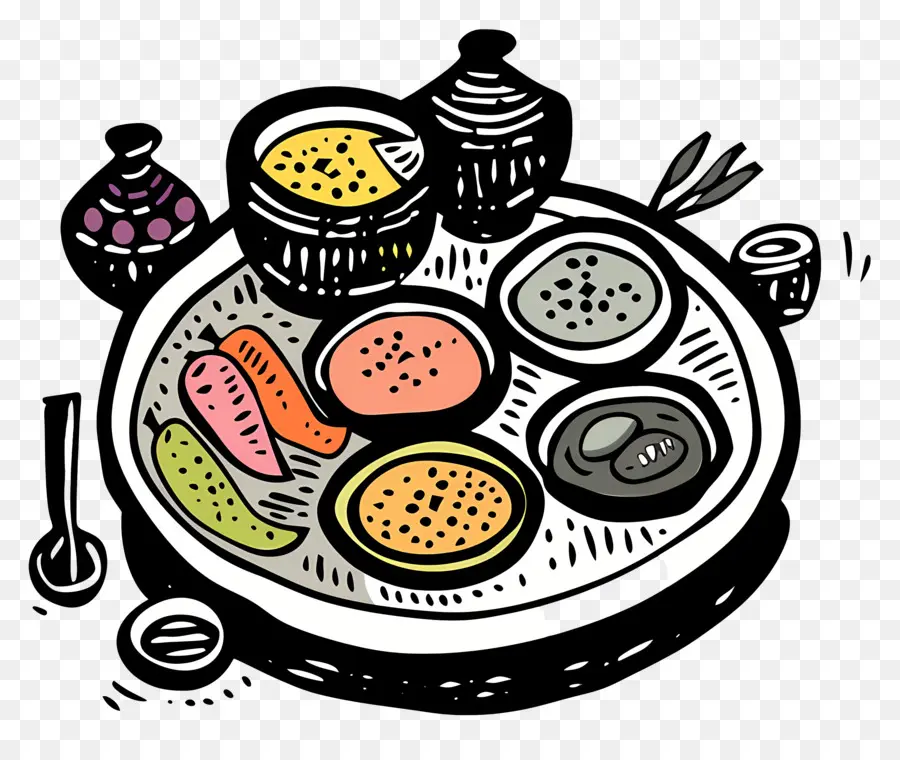 Puja Thali，Makanan Ilustrasi PNG