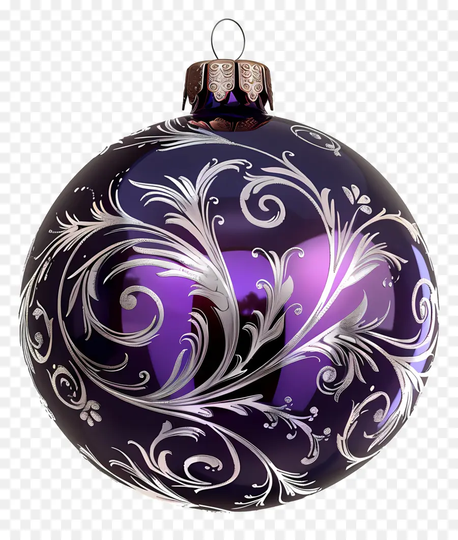 Ornamen Natal，Ungu Ornamen PNG