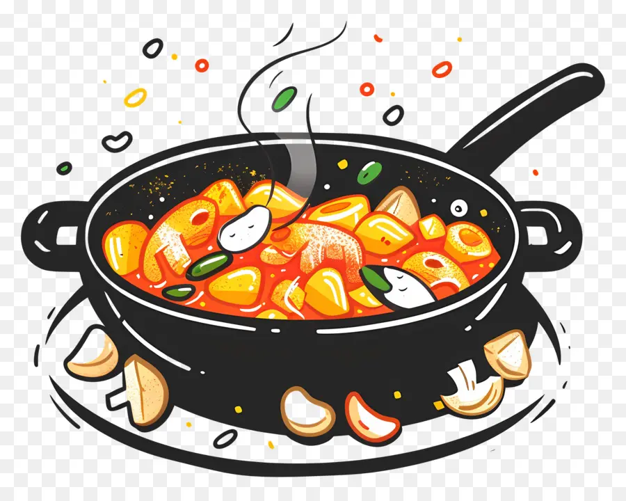 Tteokbokki Cheesy，Sup Jamur PNG