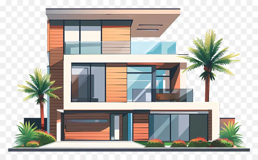 Rumah Modern，Arsitektur Modern PNG