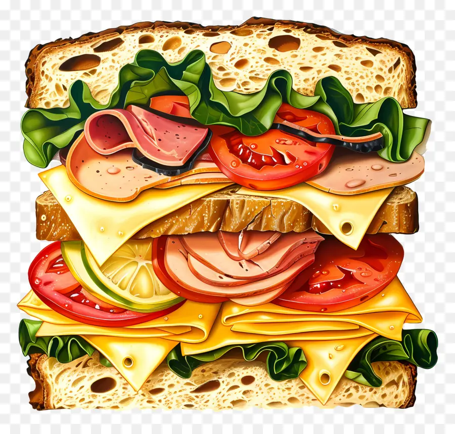 Sandwich，Ham PNG