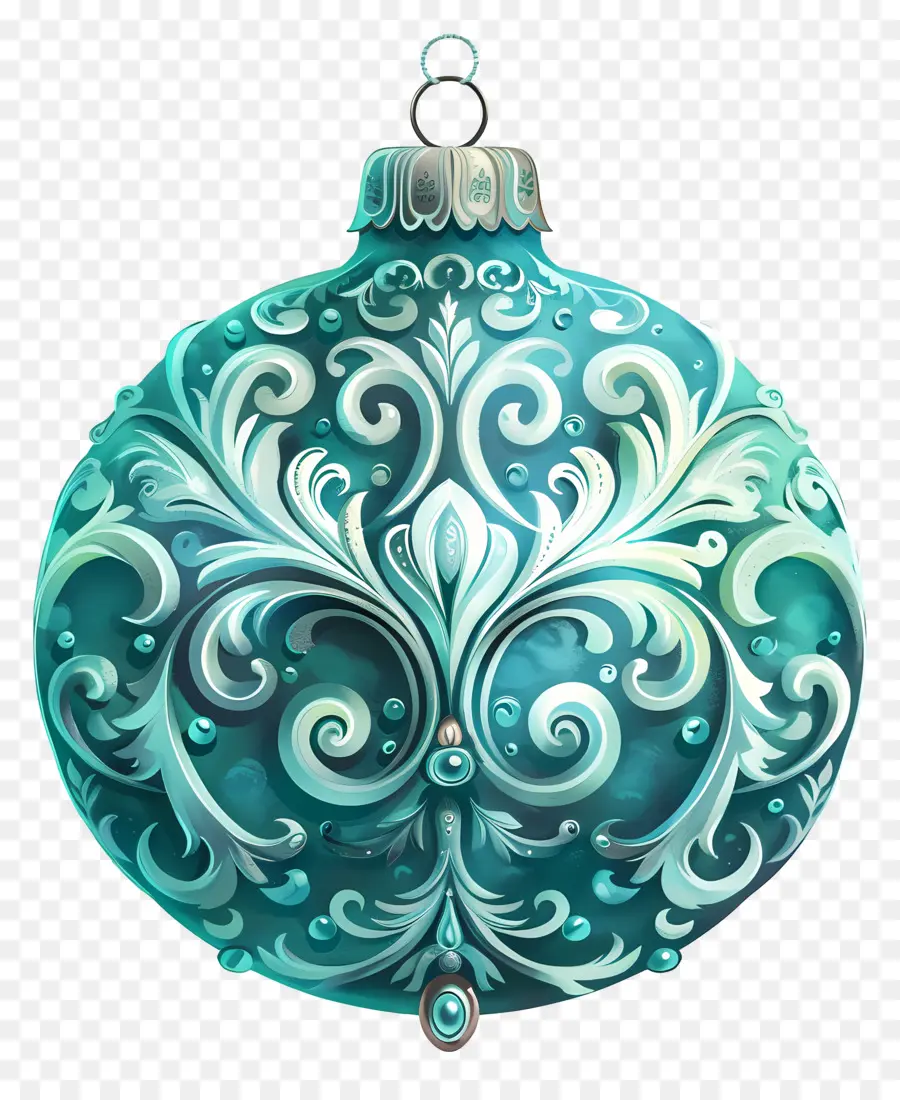 Ornamen Natal，Biru Ornamen PNG