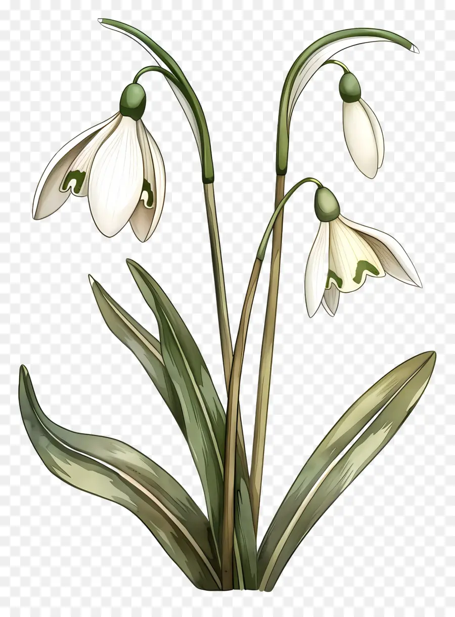 Bunga Snowdrop，Snowdrops PNG