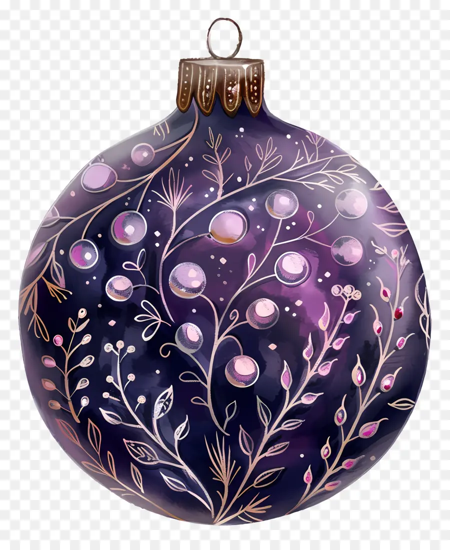 Ornamen Natal，Ungu Ornamen PNG