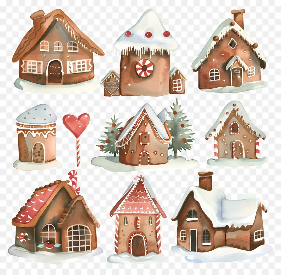 Gingerbread House，Ilustrasi Cat Air PNG