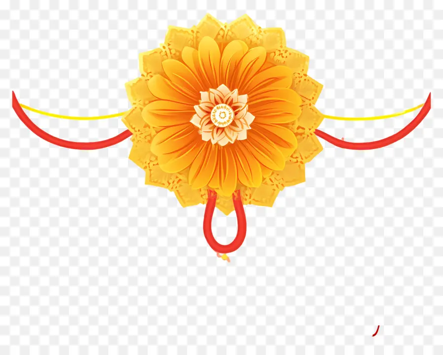 Raksha Bandhan，Orange Bunga PNG