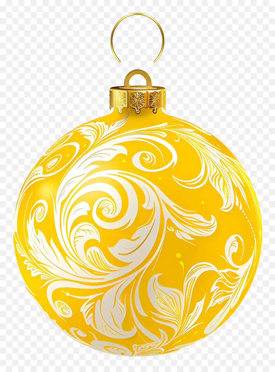 Ornamen Natal，Ornamen Natal Kuning PNG