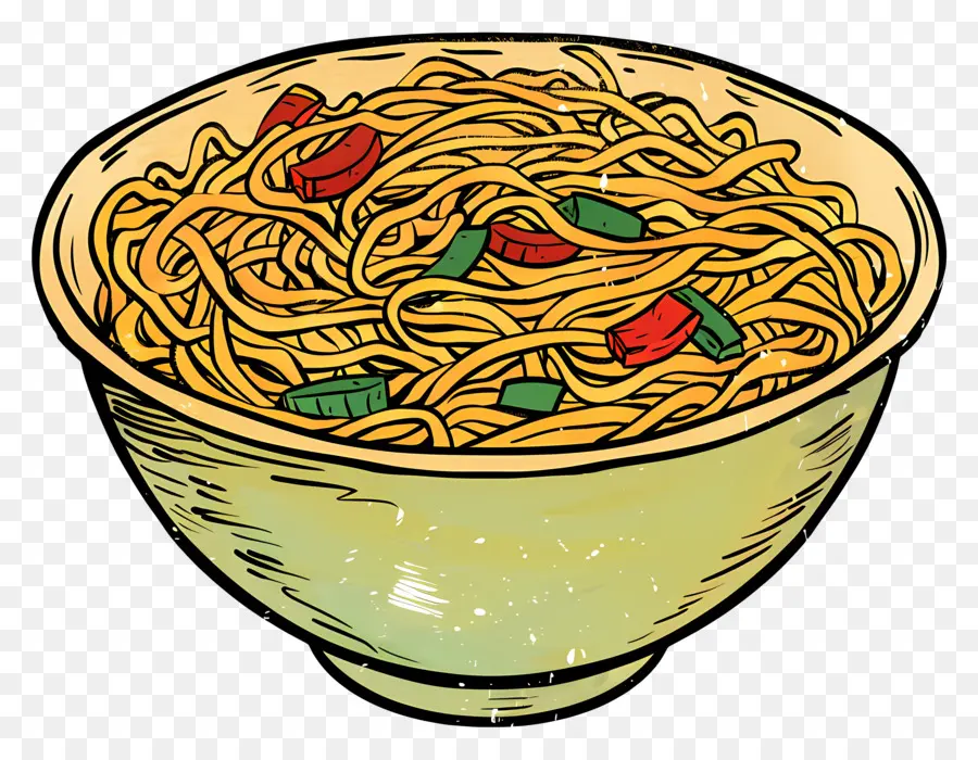 Semangkuk Mie，Spaghetti PNG