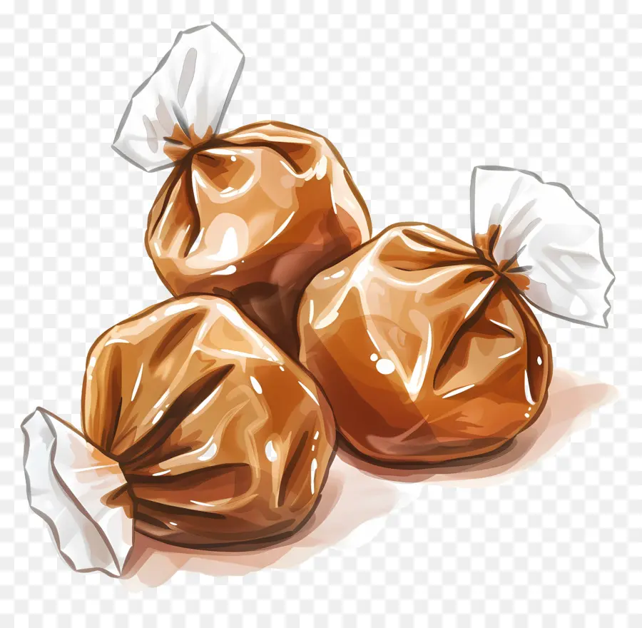 Permen Karamel，Chocolate Truffle PNG