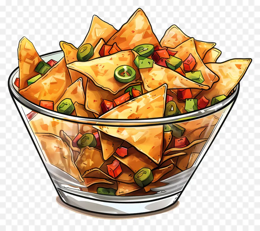 Semangkuk Nacho，Nachos PNG